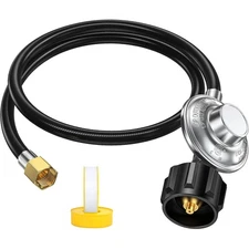5 Feet Propane Hose with Regulator, Universal Gas Grill Regulator and Hose fo...
