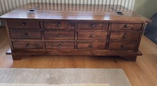 Laura Ashley Garrat 12 Drawer Storage Coffee Table Chestnut Delivery Available  