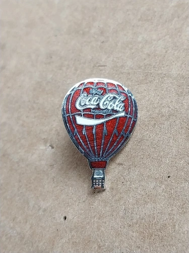 Vintage Coca-Cola Pin Soda Badge Hot Air Balloon Rare