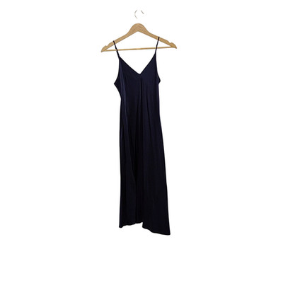 Quince Women 100% Washable Silk Slip Dress Navy Basic Sleeveless S