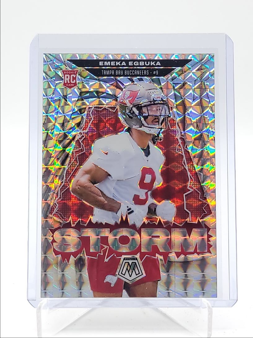 EMEKA EGBUKA 2025 MOSAIC STORM ROOKIE SILVER MOSAIC BUCCANEERS RC Q5369