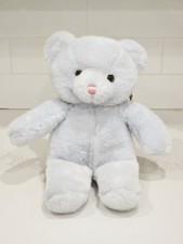 Rare Vintage Light Blue Plush Teddy Bear - AA Plush Inc - 14" Soft Collectible