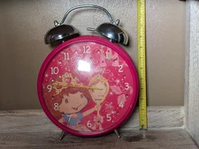 Strawberry Shortcake Jumbo Double Bell Alarm Clock Bandai 2005 Vintage