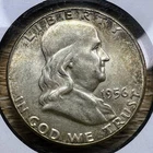1956 Franklin Half Dollar - Actual Coin Shown - 90% Silver INV#117