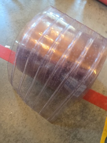 Strip Curtain Ribbed PVC Door  10FT x12 IN Roll Cooler Freezer Plastic One Piece