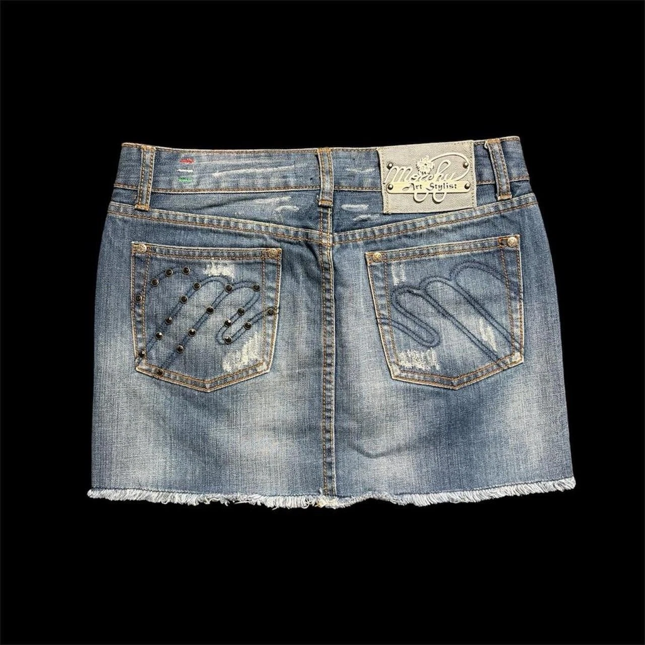 Vintage 2000s Blue Denim Mini Skirt (W26)