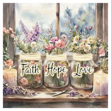 Faith,Hope,Love Diamond Art Kits for Adults, Inspirational Diamond Painting Kits