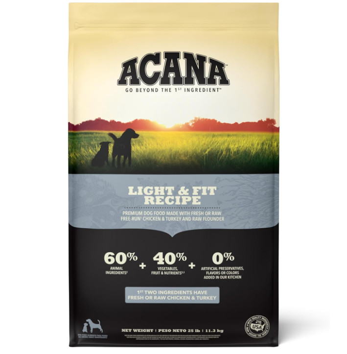 Light & Fit Recipe 25lb Bag. Free Shipping
