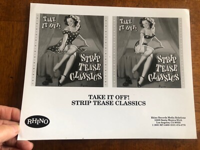 Take it Off! Strip Tease Classics Rare 8x10 Press Photo - Rhino