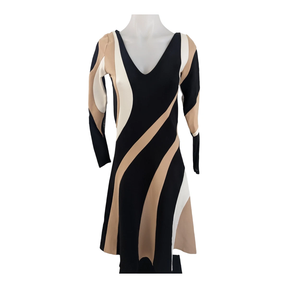 Donna karan black and white dress cheap