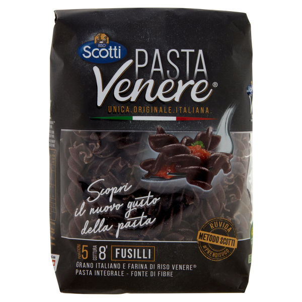 Riso Scotti Venere Fusilli,Pasta Schwarzem Venere-Vollkornreismehl 400G-image