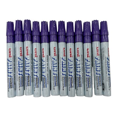 12 Markers Uni Paint Oil-base Paint Marker Medium Line Violet PX-20