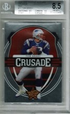 2006 Leaf Rookies & Stars Crusade Red #C13 TOM BRADY BGS 8.5 Ser. No. 0054/1000