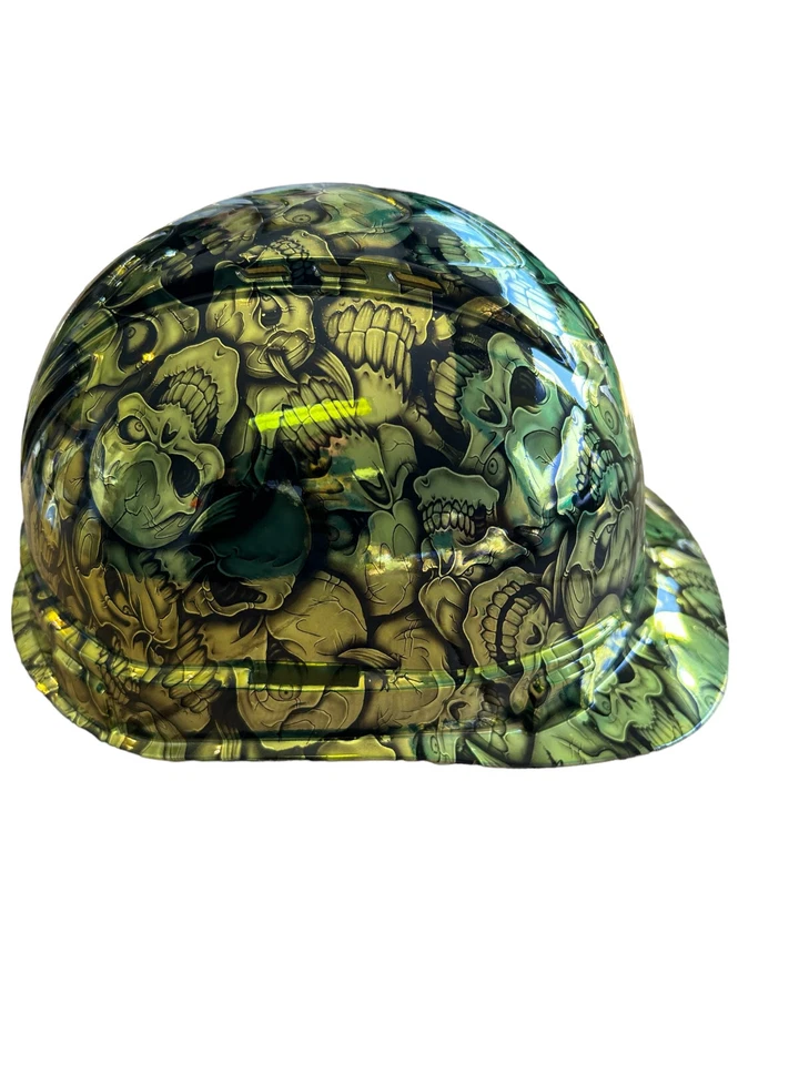 Hard Hat Ridgeline Hydro dipped Full Brim vented Custom Chrome Gold Insanity - Image 3 of 4