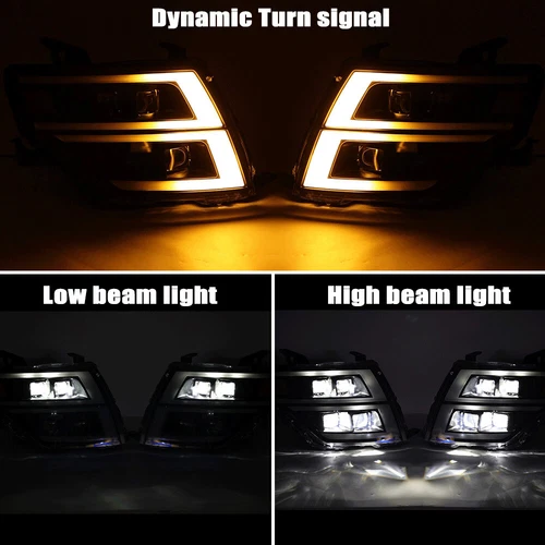 For 2009-2021 Mitsubishi Pajero Montero V93 V97 Dynamic LED Headlight Head Lamp - Picture 4 of 12