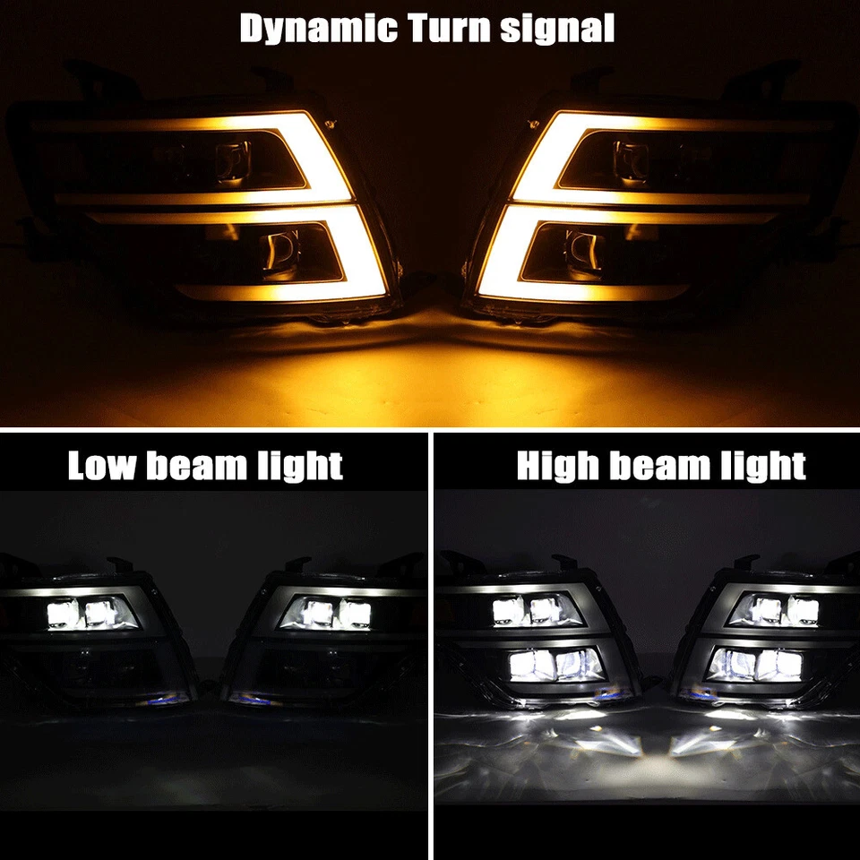 For 2009-2021 Mitsubishi Pajero Montero V93 V97 Dynamic LED Headlight Head Lamp - Image 4 of 4