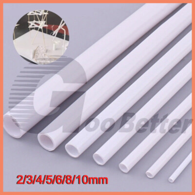 Round Tube Styrene ABS Strip Section Architecture Model Making Ø2mm - Ø10mm