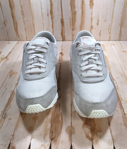 Reebok Classic Women's Size 10 Off White Rose Gold Suede Nylon Shoes AQ9832 387 - Picture 9 of 10