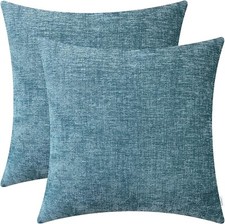 CaliTime Pack of 2 Cozy Throw Pillow Covers Cases for Couch Sofa Home 18 X 18 In