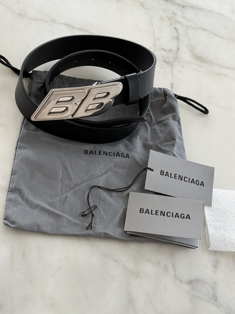 BALENCIAGA MOTO Runway BB Logo BELT SIZE 30-36 Medium 85cm BALENCIAGA MOTO Runway BB Logo BELT SIZE 30-36 Medium 85cm