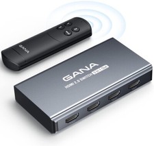 3 in 1 Out 4K HDMI Switch - Remote Control - Aluminum - Compatible with Xbox,...