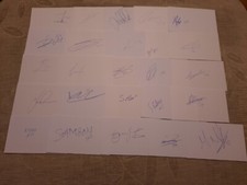 25 Signed Livingston Scottish Football White Index Cards 2023/24