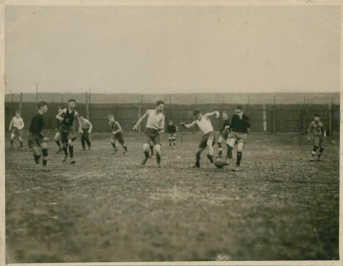Photo 1920's Soccer Game Between Teams of Curtis and Commercial High Schools - Picture 1 of 1