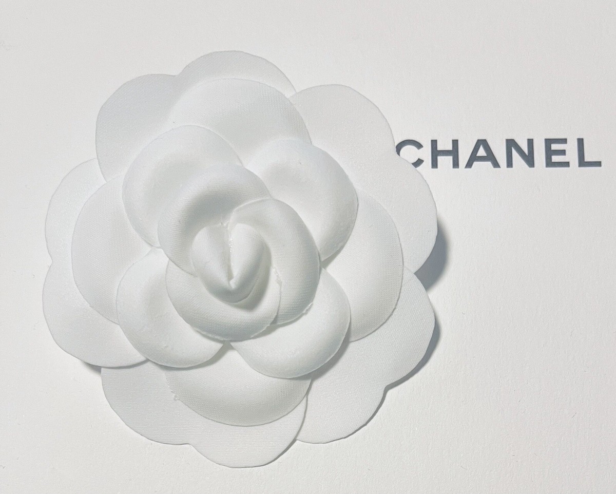 Chanel Soft Camellia Flower - converted to brooch/pin - All white