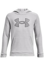 Under Armour Kid Boys Armourfleece Big Logo Hoodie Gray/Black