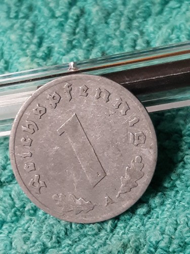 2a guerra mondiale 1 Reichspfennig~ Germania, pesantemente circolante con difetti, 3° Reich - Foto 5 di 11