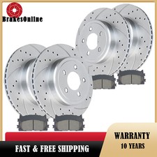 345mm Front and 320mm Rear Rotors Brake Pads Kit for Chrysler 300 Challenger