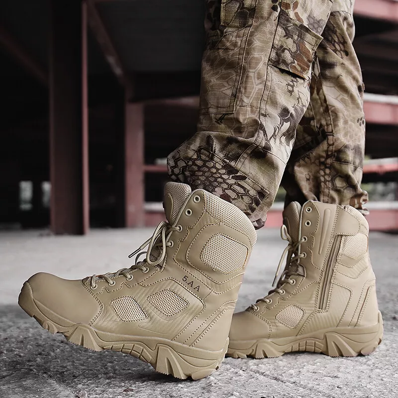 Botas Tácticas Militares Para Hombres, De Cuero Para Invierno