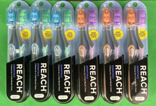 6 PK Reach Essentials Soft Head Toothbrushes with Brush Caps 2 Ct Each