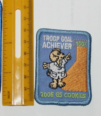 2006 GIRL SCOUTS COOKIES TROOP GOAL ACHIEVER patch