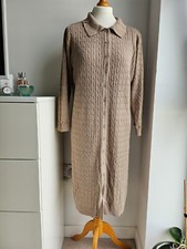 JNY beige knitted cotton shirt dress size XL