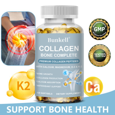 Collagen Complete contains calcium, magnesium,vitamins D-3 and K-2 - Bone Health