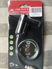 New in box - USB Clock Fan with Real Time Clock and Temperature Display Function