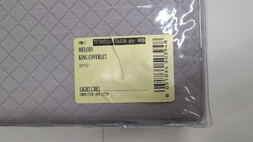 Frette Melody King Coverlet 106x102 Light Grey 100% Cotton - Picture 3 of 7
