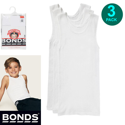 Bonds Pack Boys Kids Chesty Comfy Cotton Underwear Vest
