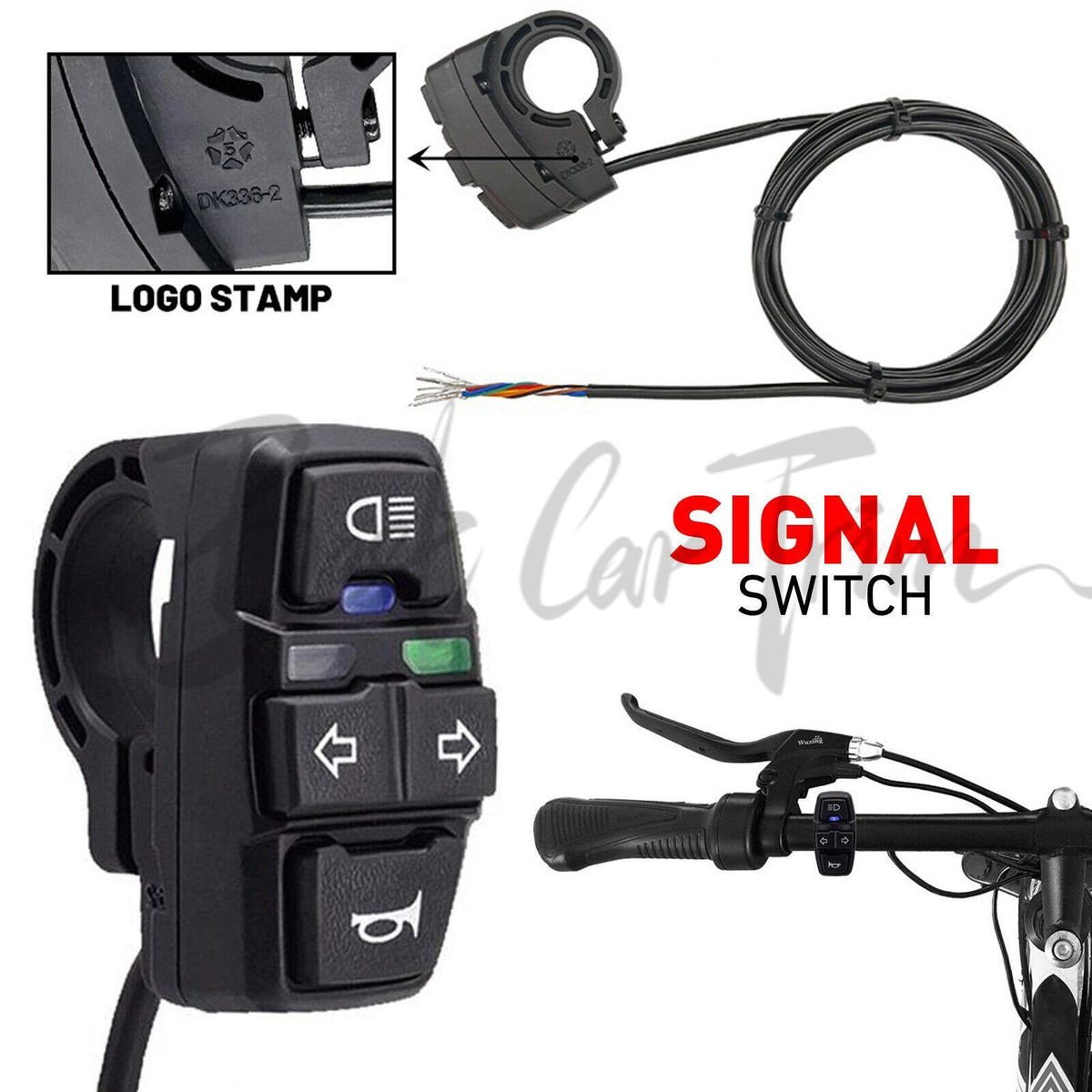 For Electric Bike E-Scooter Motorcycle Headlight Turn Signal light Horn  Switch