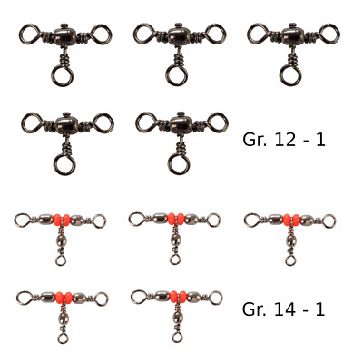25 Stück Kreuzwirbel | Dreiwege Crossline T-Wirbel | Triple Angel Roll Wirbel