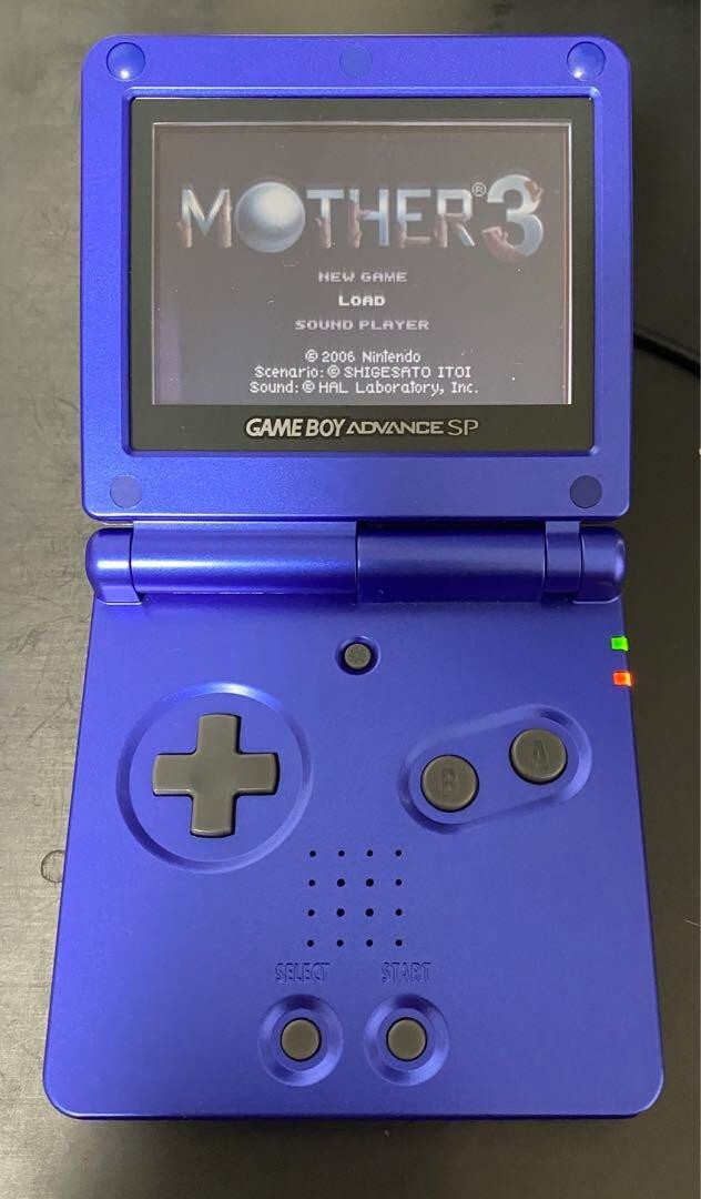 GAMEBOY ADVANCE SP Blue Nintendo w/Genuine Charger Tested GBA Game