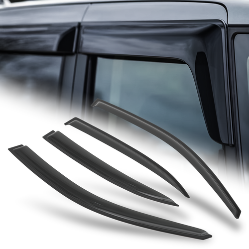 Smoke Window Visor Tape-On Vent Wind Rain Deflector Guard for 13-15 Chevy Malibu - Picture 2 of 6