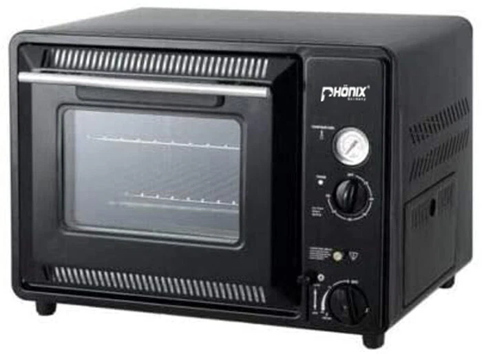 Portable Mini Gas Oven 30 Litre Camping Grill 1.3kW Timer With