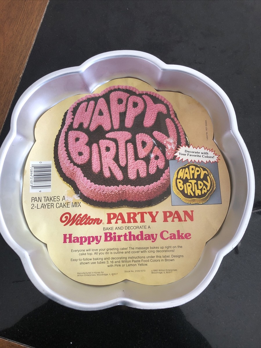 Vintage Wilton Cake Party Pan 1980 With Original Paper Insert 
