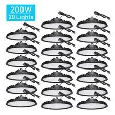 20Pcs 200W UFO Led High Bay Light Commercial Industrial Warehouse Gym Shop Light
