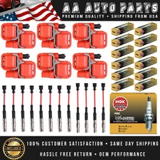 6pcs Ignition Coil + Ignition Wire Set + 12 NGK Spark Plug for Mercedes-Benz