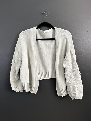 Casual sweater, spring time sweater, bubble sleeve, mint green size S