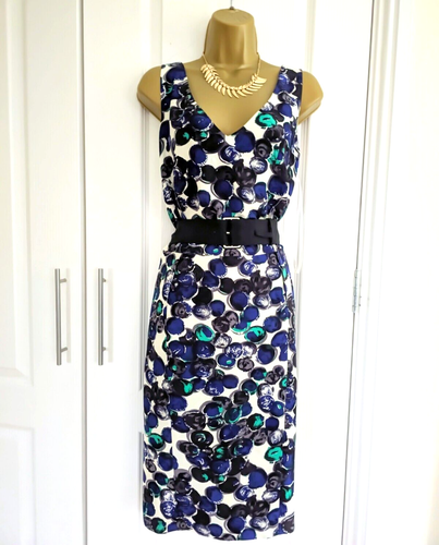 Hobbs London 100% Silk Dress UK 10 Floral Print Multi Wedding Occasion Event