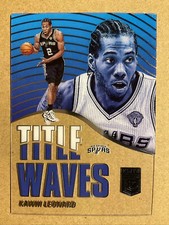 2021-22 Donruss Elite Kawhi Leonard #15 Blue Title Waves San Antonio Spurs